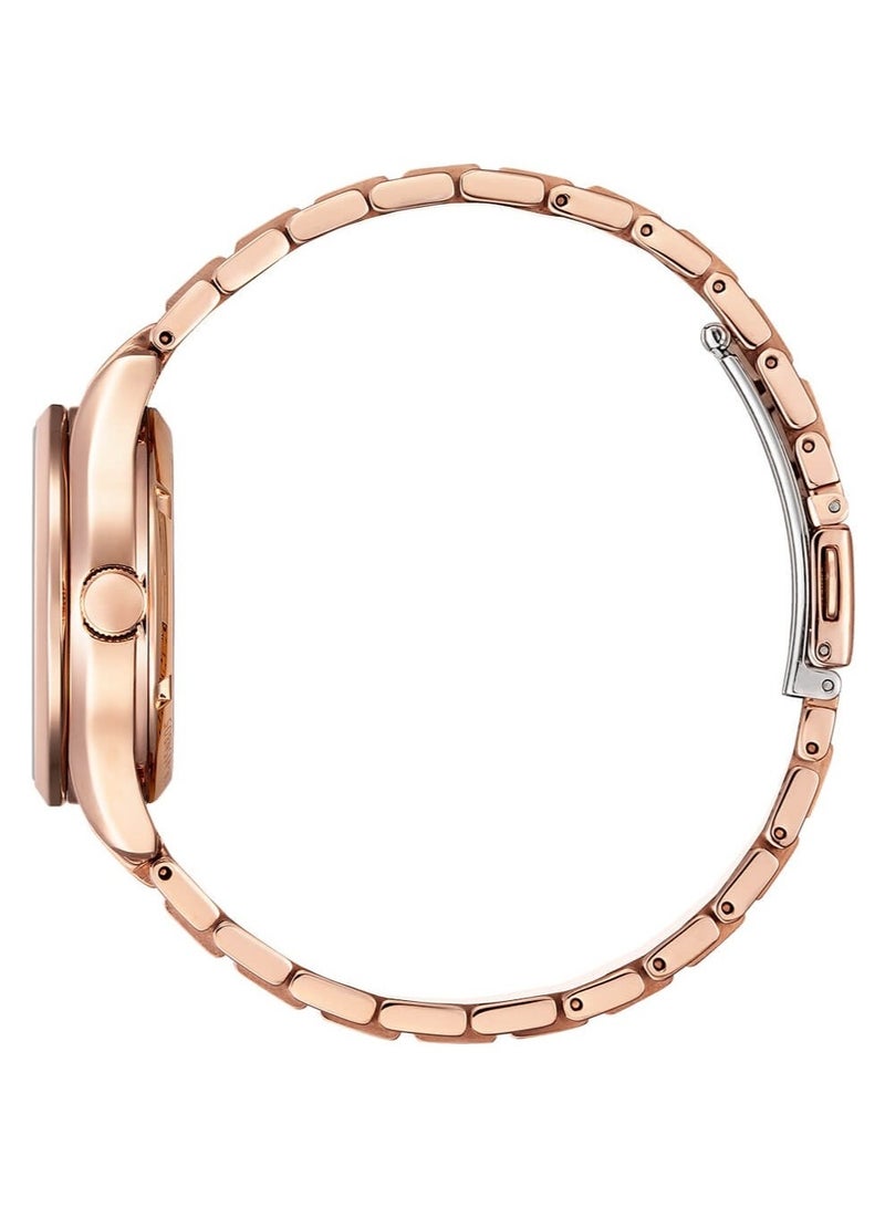 CITIZEN Limited Edition Mechanical Women’s Watch PC1017-88Y, 34mm Open Heart Pink Dial, Gold-Tone Stainless Steel Case & Bracelet, 100 m WR - Image 4
